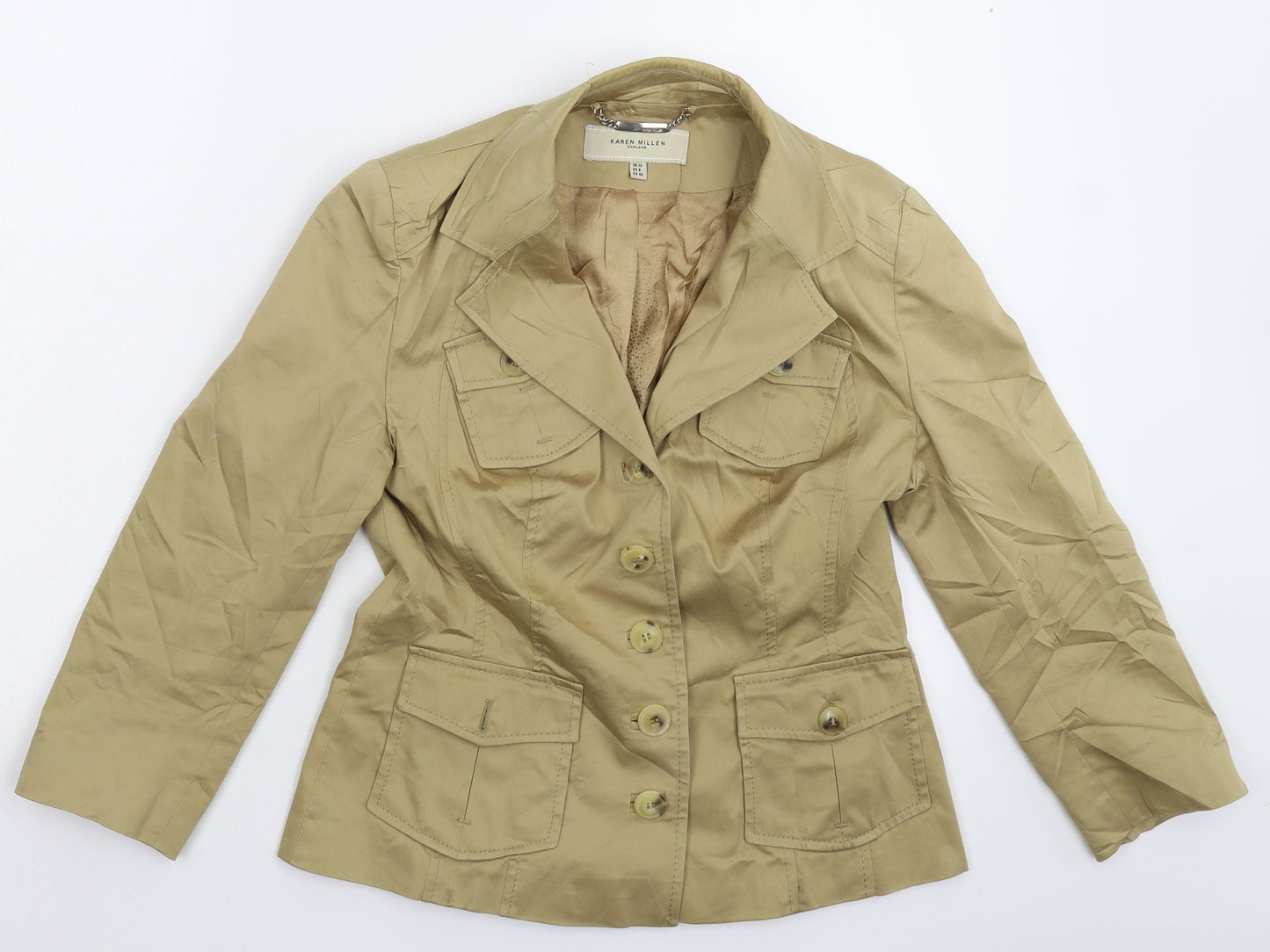 Karen Millen Womens Beige   Jacket Blazer Size 12