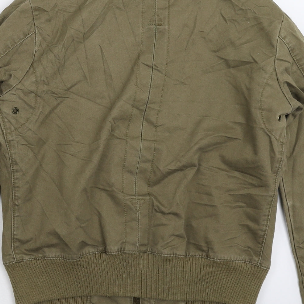 Topshop Womens Grey   Bomber Jacket Jacket Size 12