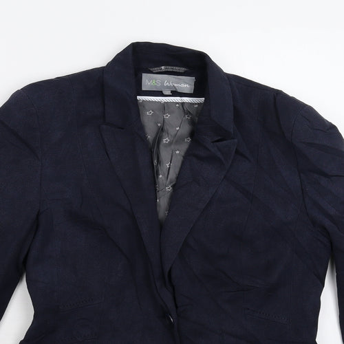 Marks and Spencer Womens Blue   Jacket Suit Jacket Size 8