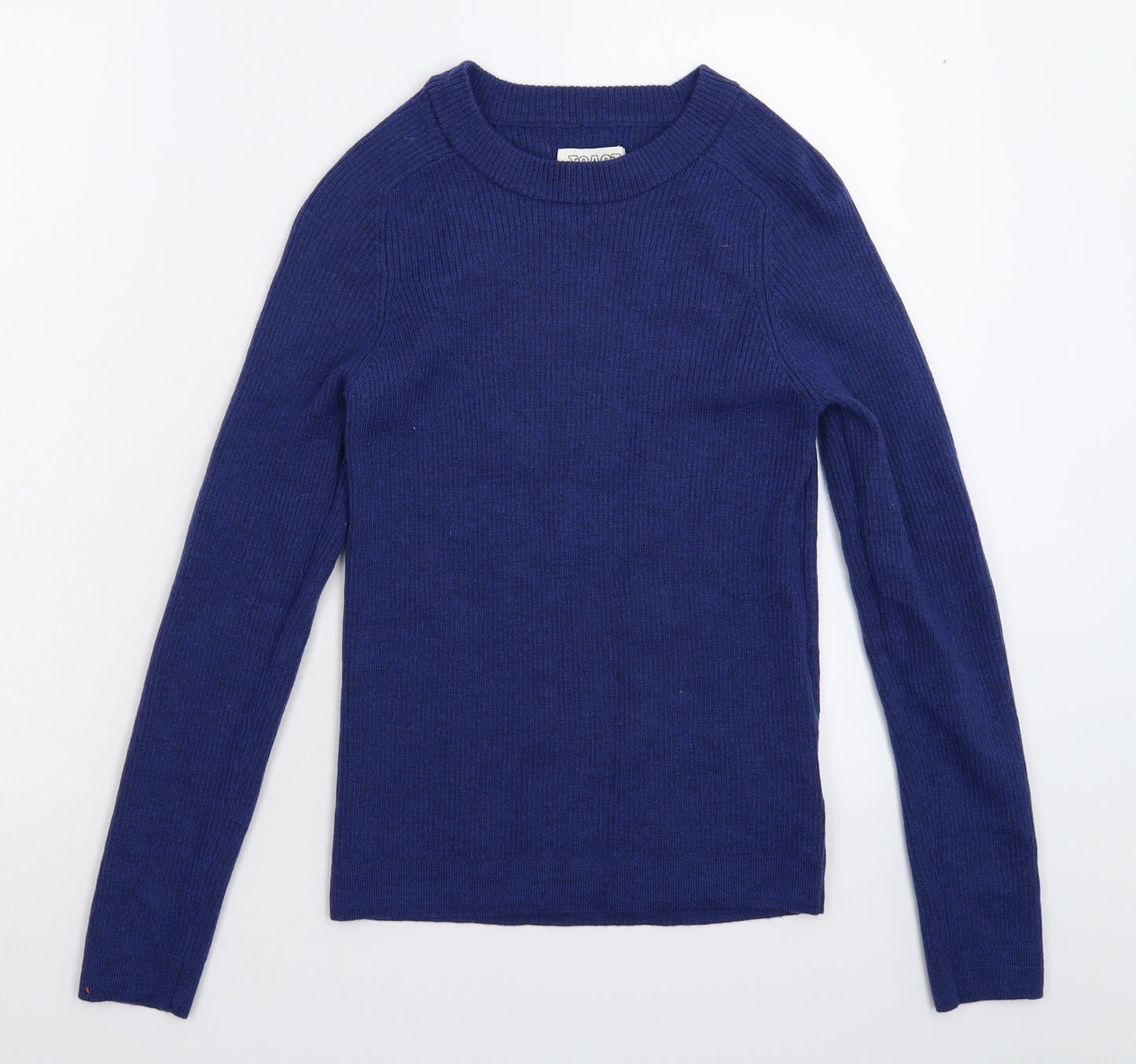 Toast Womens Blue  Knit Pullover Jumper Size S