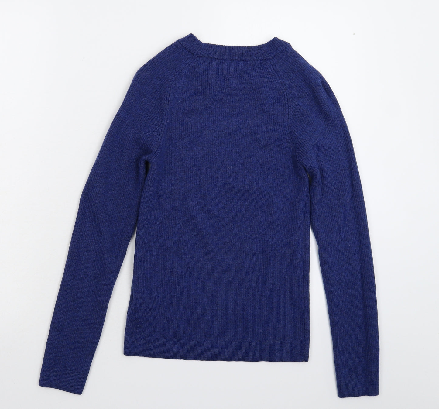 Toast Womens Blue  Knit Pullover Jumper Size S