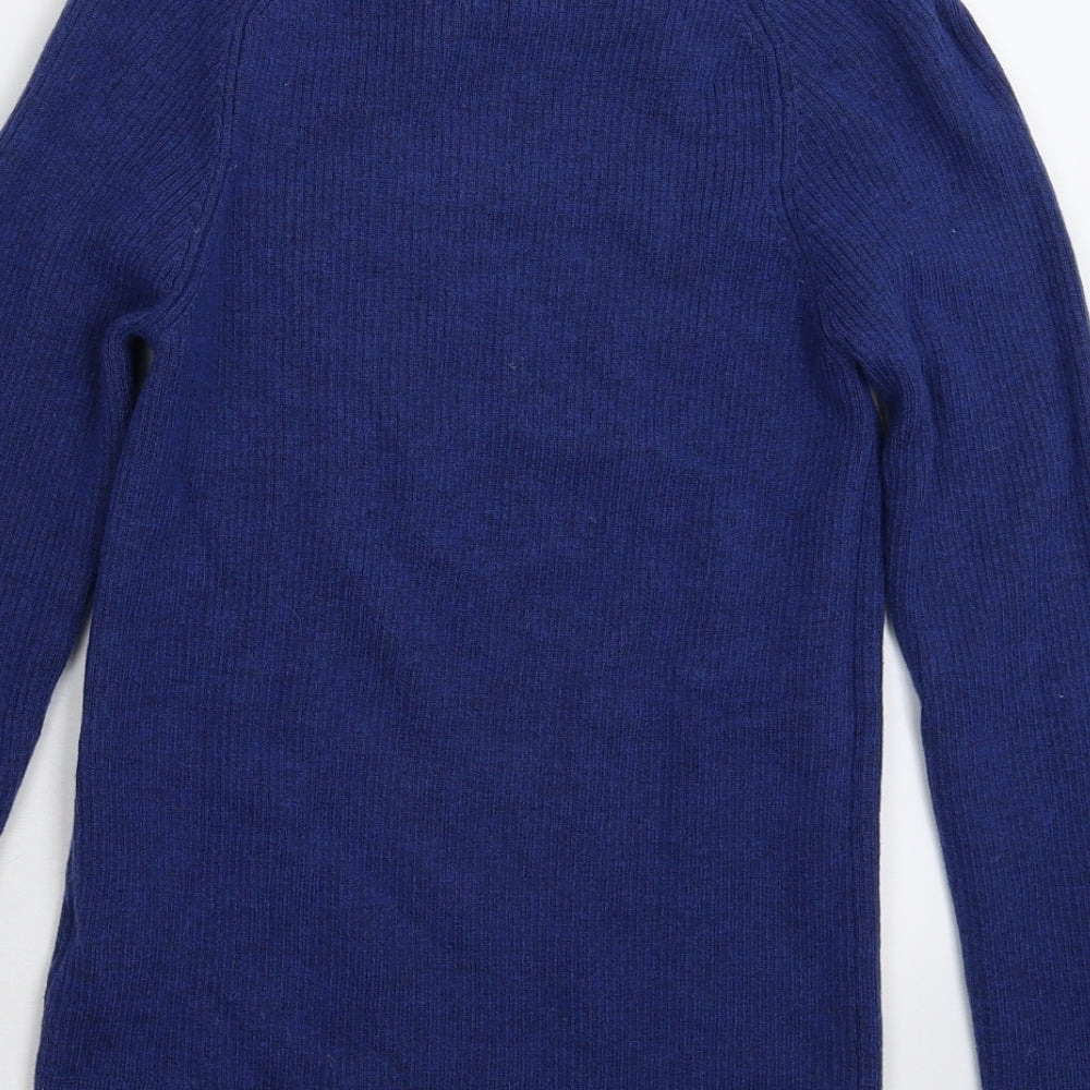 Toast Womens Blue  Knit Pullover Jumper Size S
