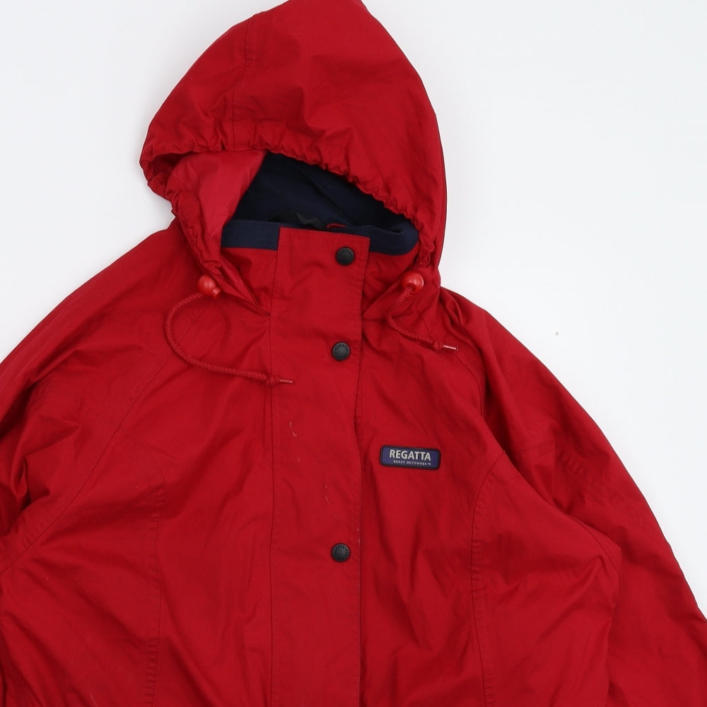 Regatta Womens Red   Rain Coat Coat Size 10
