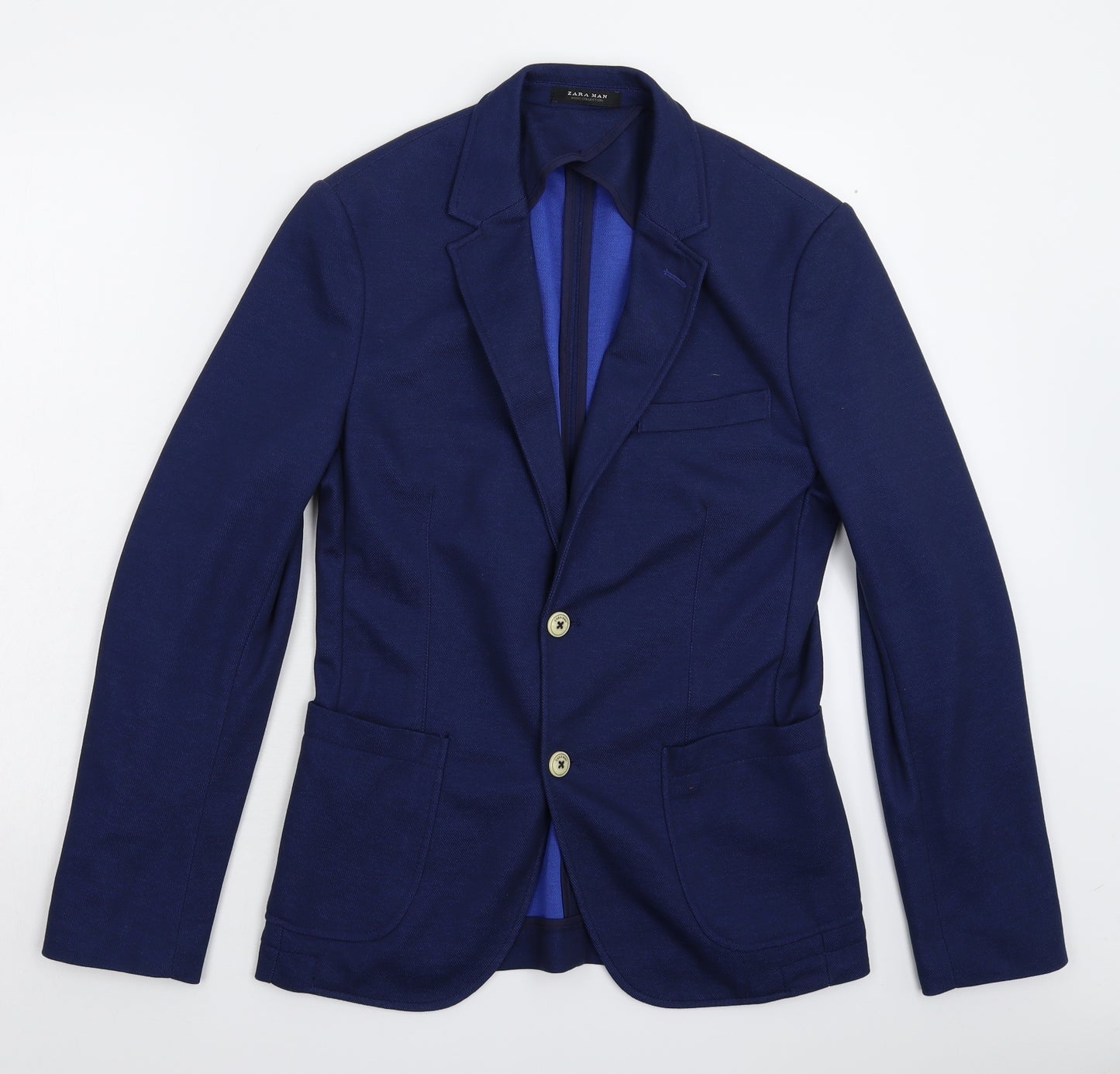Zara Mens Blue   Jacket Blazer Size 38