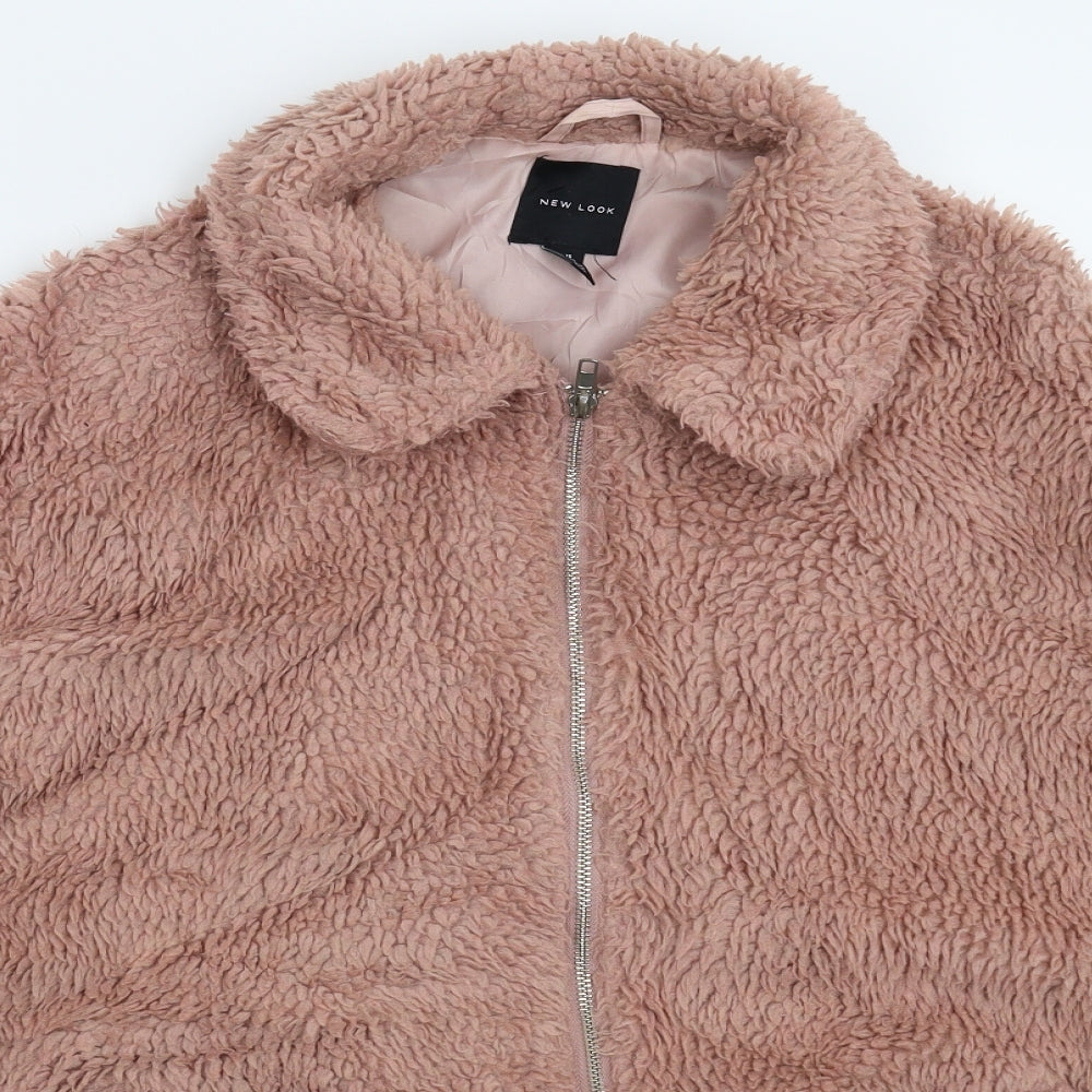 New Look Womens Beige  Fleece Jacket  Size 16  - Oversized
