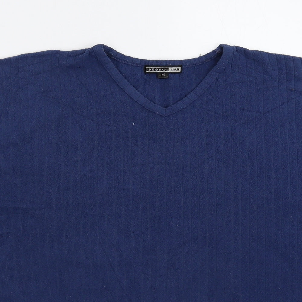 George Mens Blue  Fleece  T-Shirt Size M
