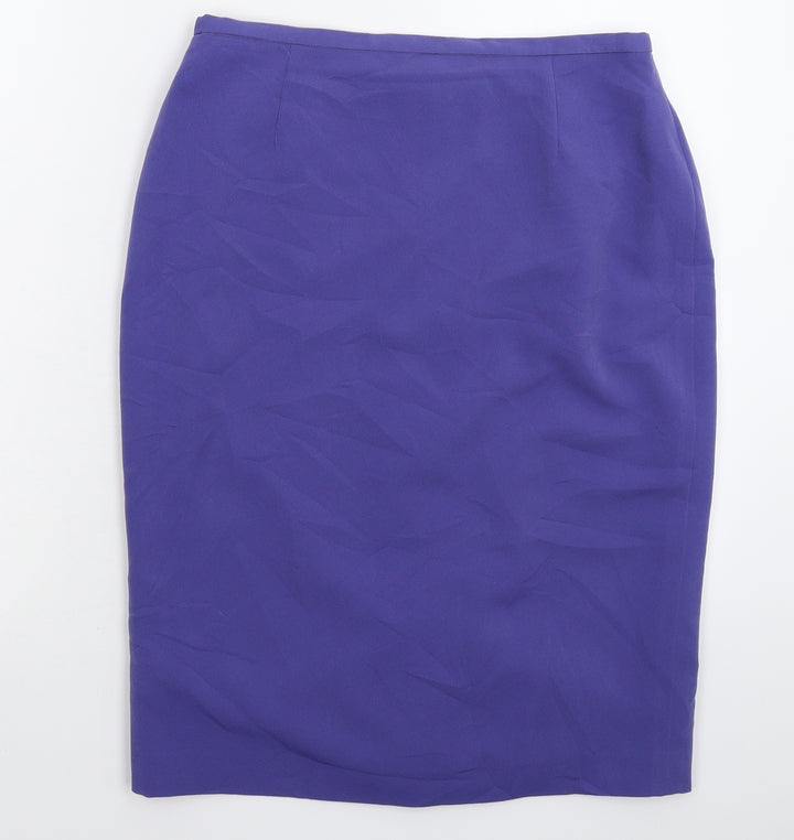 Yvonne Gyllon Womens Blue Straight & Pencil Skirt Size 29 in