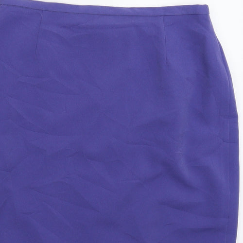 Yvonne Gyllon Womens Blue   Straight & Pencil Skirt Size 29 in