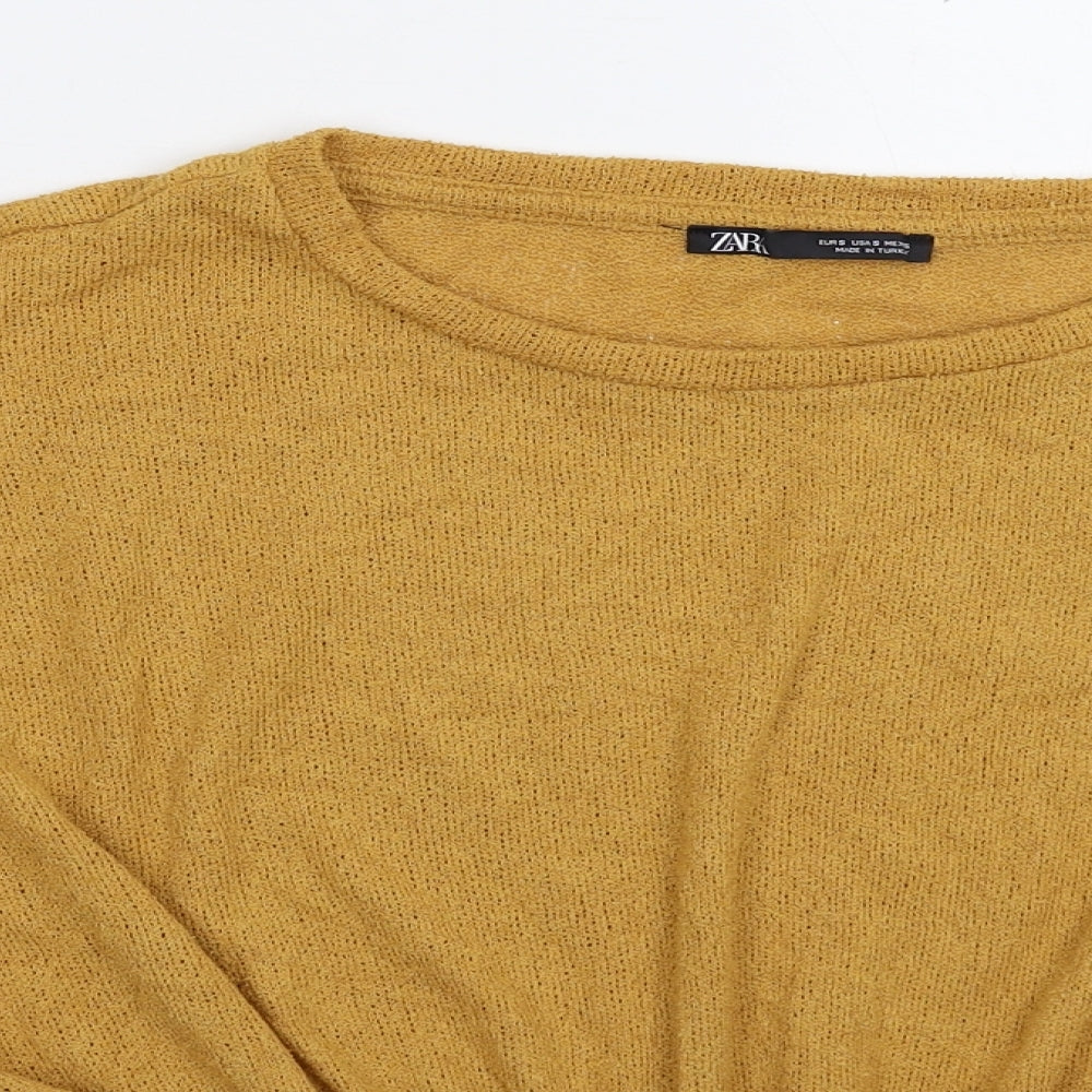 Zara Womens Beige  Knit Pullover Jumper Size S