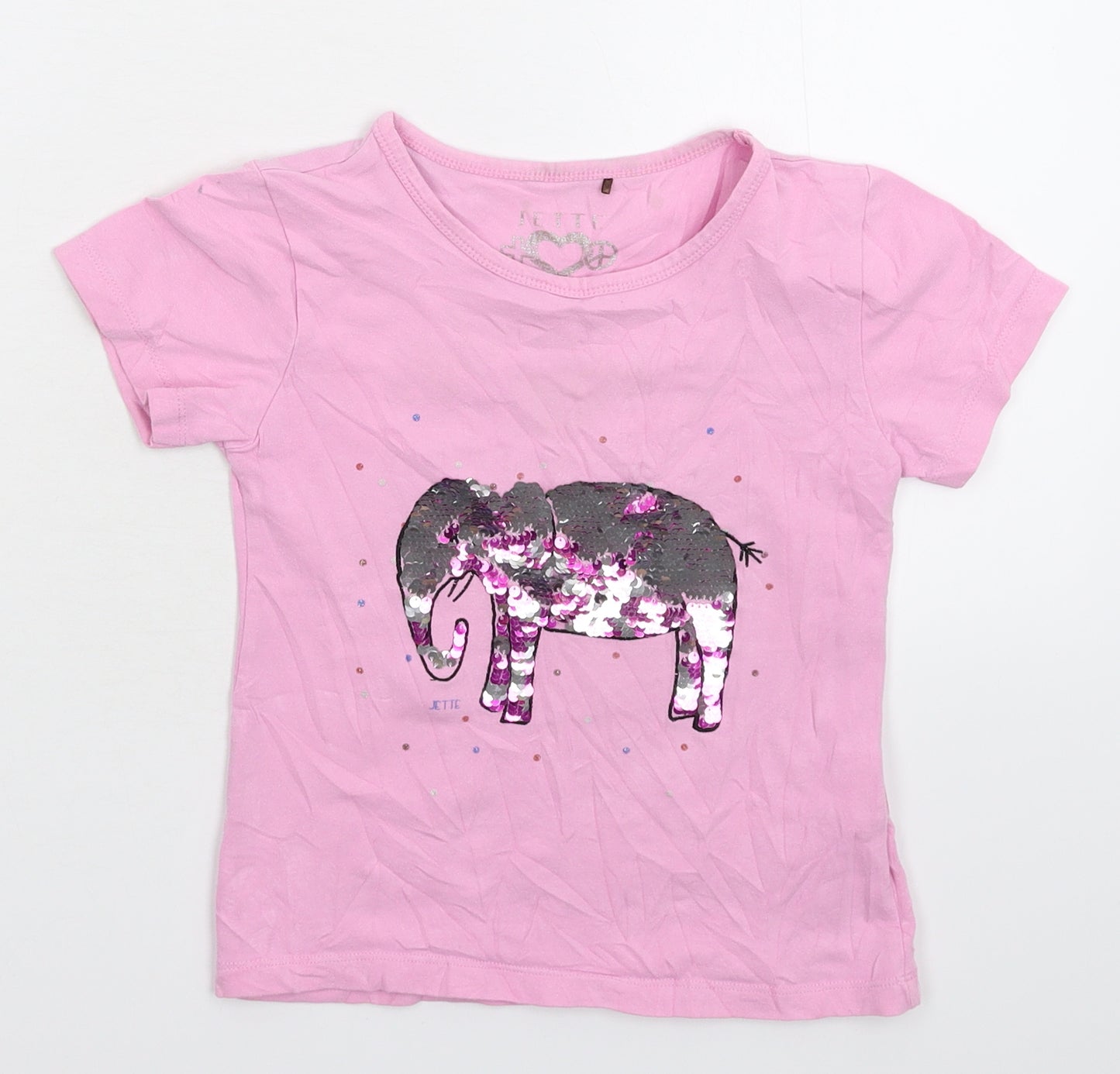 JETTE Girls Pink   Basic T-Shirt Size 8-9 Years
