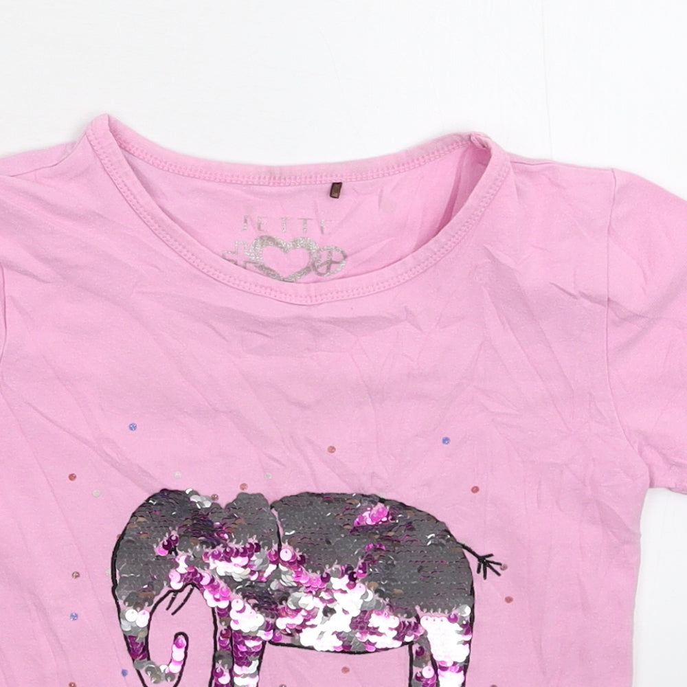 JETTE Girls Pink   Basic T-Shirt Size 8-9 Years
