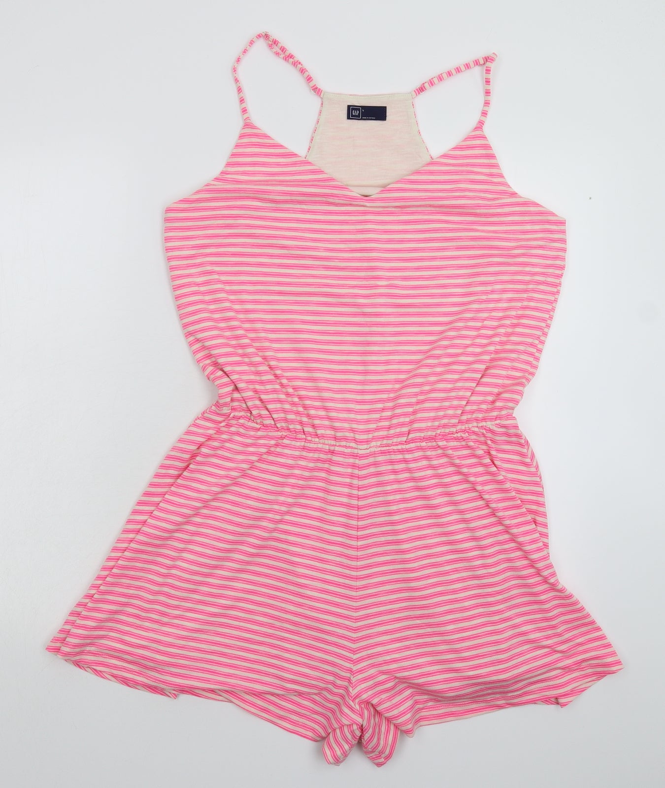 Gap Womens Pink Striped  Jumpsuit One-Piece Size L L3 in