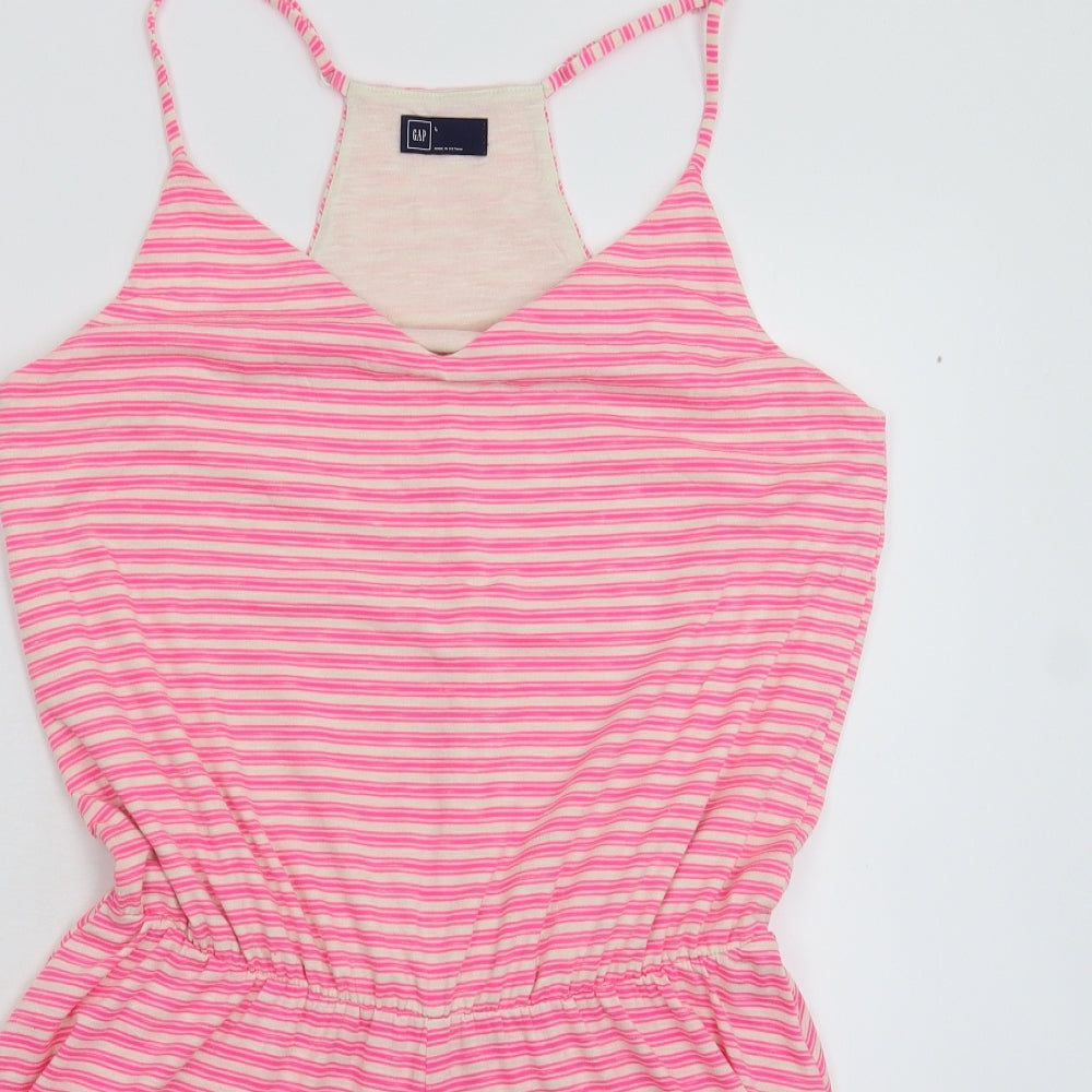 Gap Womens Pink Striped  Jumpsuit One-Piece Size L L3 in