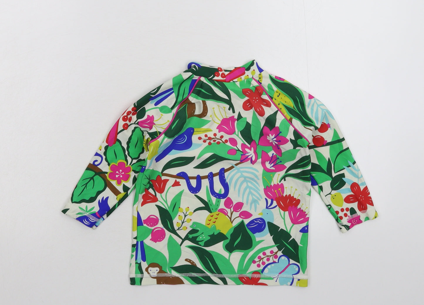 Mini Boden Girls Multicoloured Floral  Basic T-Shirt Size 4-5 Years