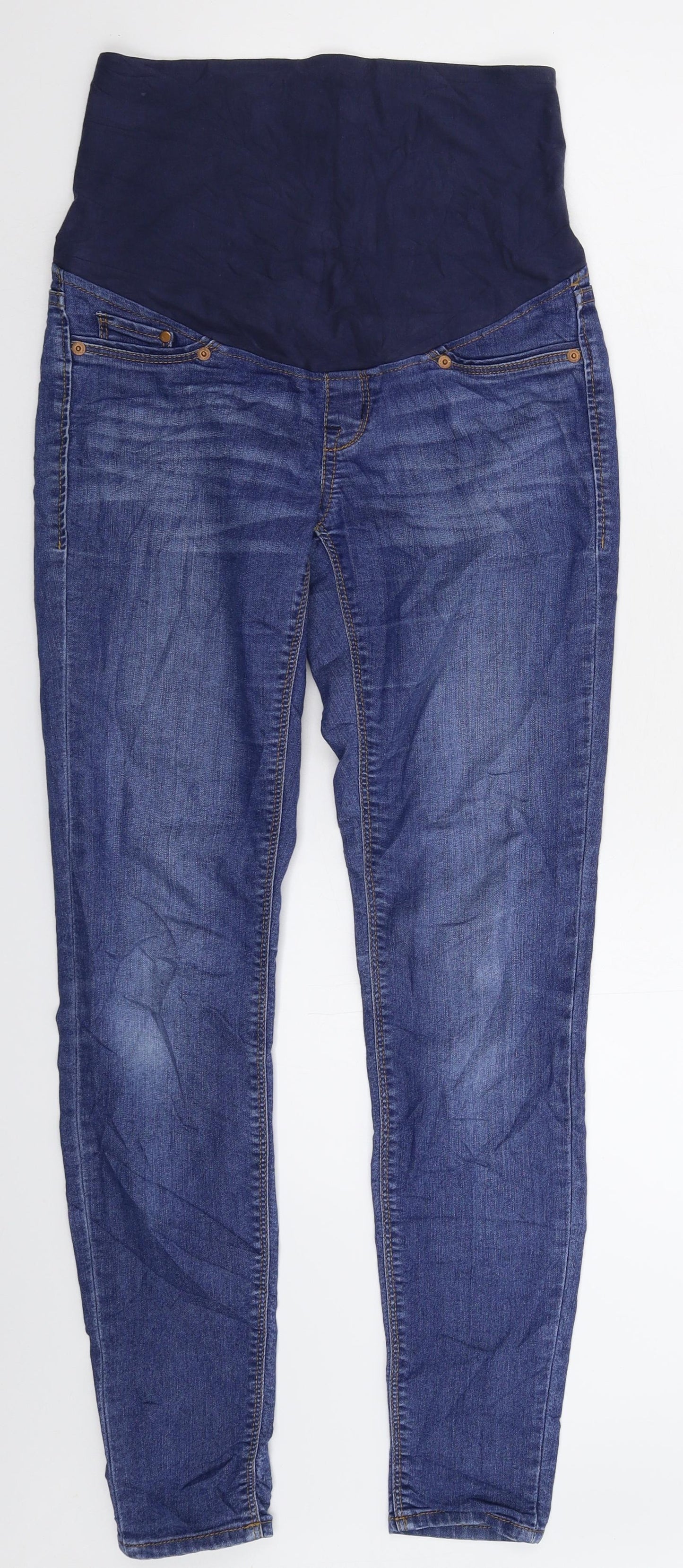 H&M Womens Blue  Denim Skinny Jeans Size 10 L30 in