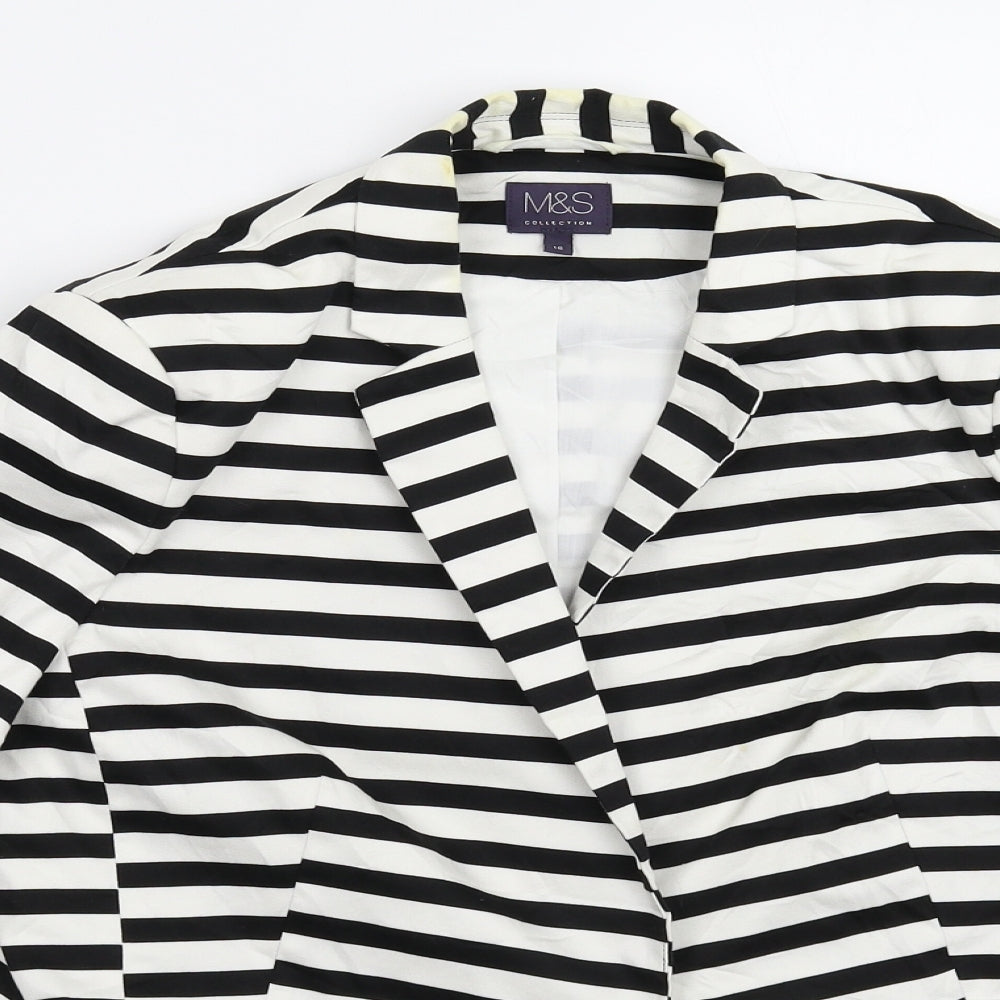 Marks and Spencer Womens Multicoloured Striped  Jacket Suit Jacket Size 16
