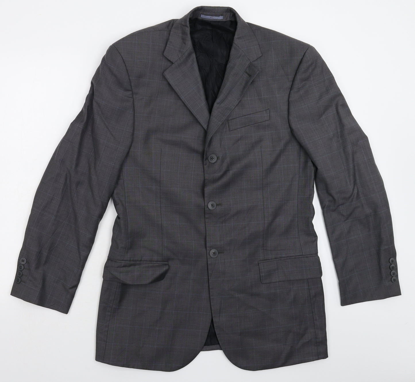 NEXT Mens Grey Check  Jacket Suit Jacket Size 38