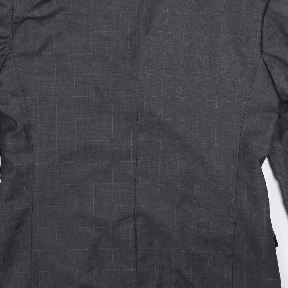NEXT Mens Grey Check  Jacket Suit Jacket Size 38