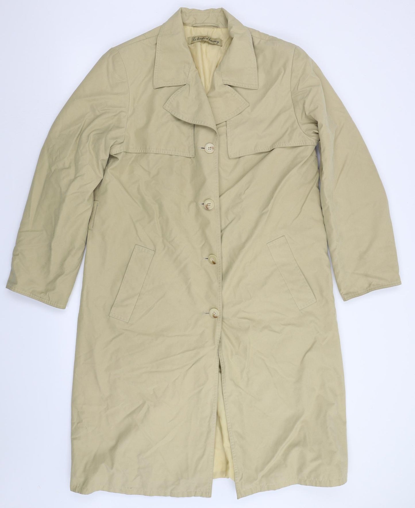 Havren Womens Beige   Overcoat Coat Size 14