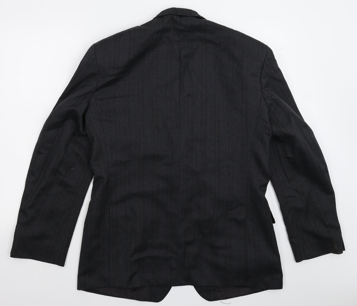 St Michael Mens Black Striped  Jacket Suit Jacket Size 40