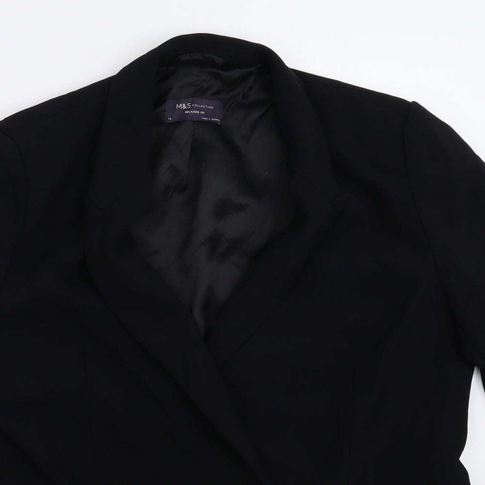 Marks and Spencer Womens Black   Jacket Suit Jacket Size 14
