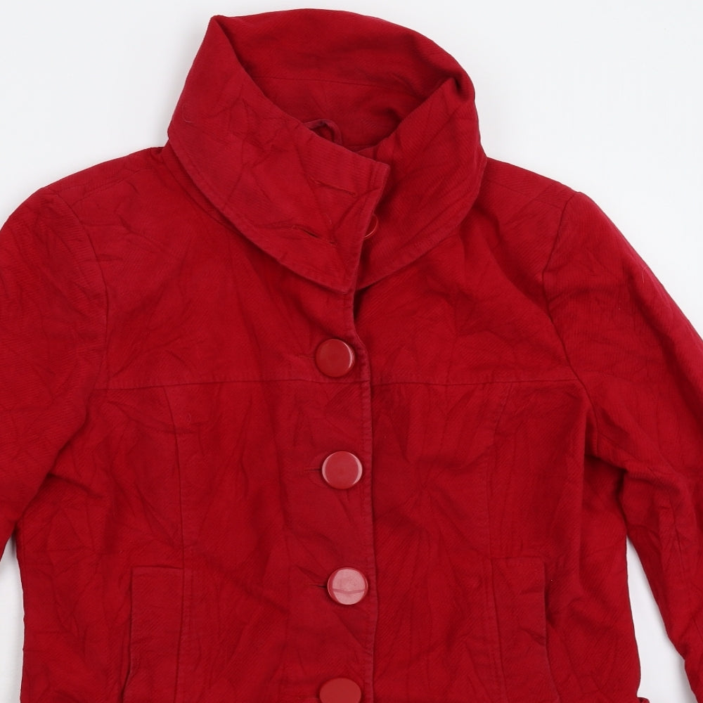 Red Herring Womens Red   Pea Coat Coat Size 16