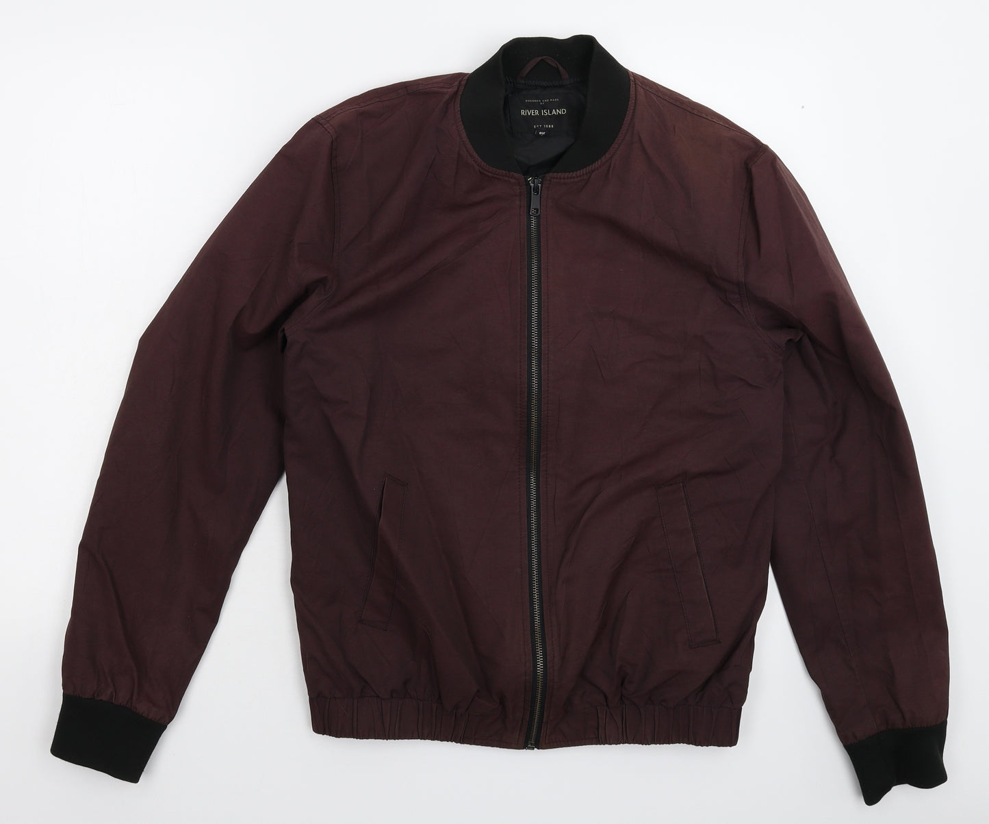 River Island Mens Brown   Bomber Jacket Jacket Size M