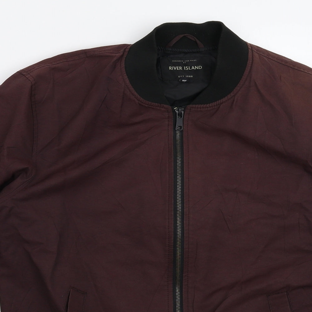 River Island Mens Brown   Bomber Jacket Jacket Size M