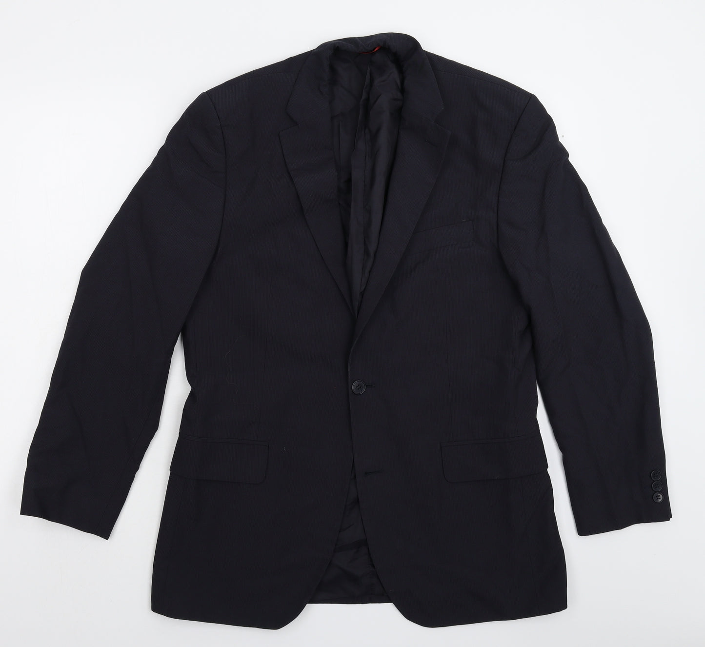 Burton Mens Black Striped  Jacket Suit Jacket Size 38