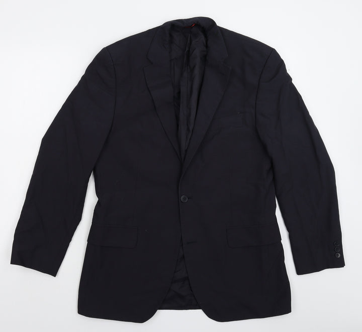 Burton Mens Black Striped  Jacket Suit Jacket Size 38