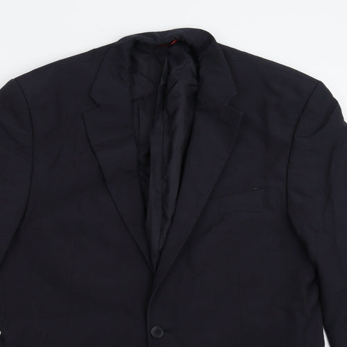 Burton Mens Black Striped  Jacket Suit Jacket Size 38
