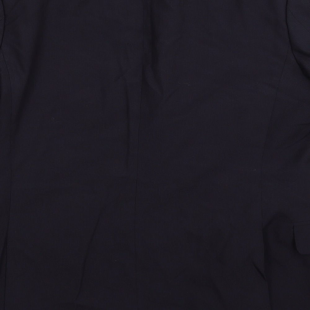 Burton Mens Black Striped  Jacket Suit Jacket Size 38