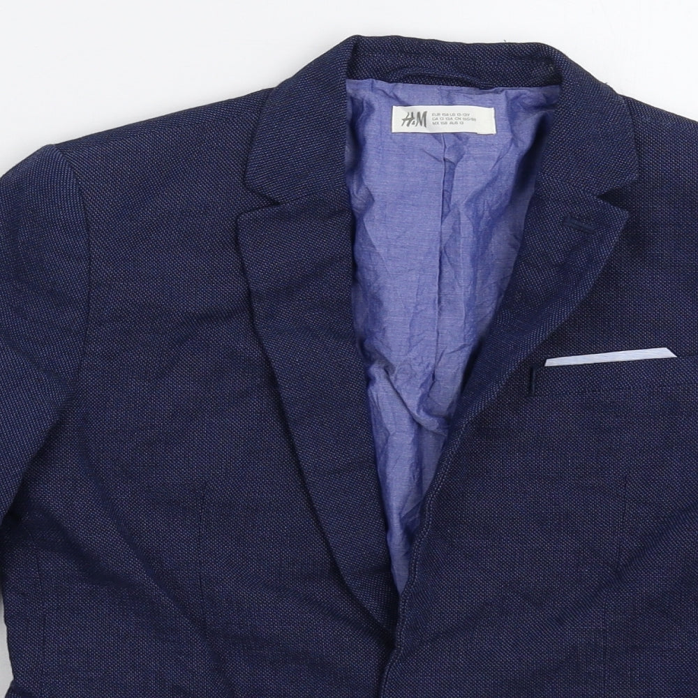 H&M Boys Blue   Jacket Blazer Size 12-13 Years