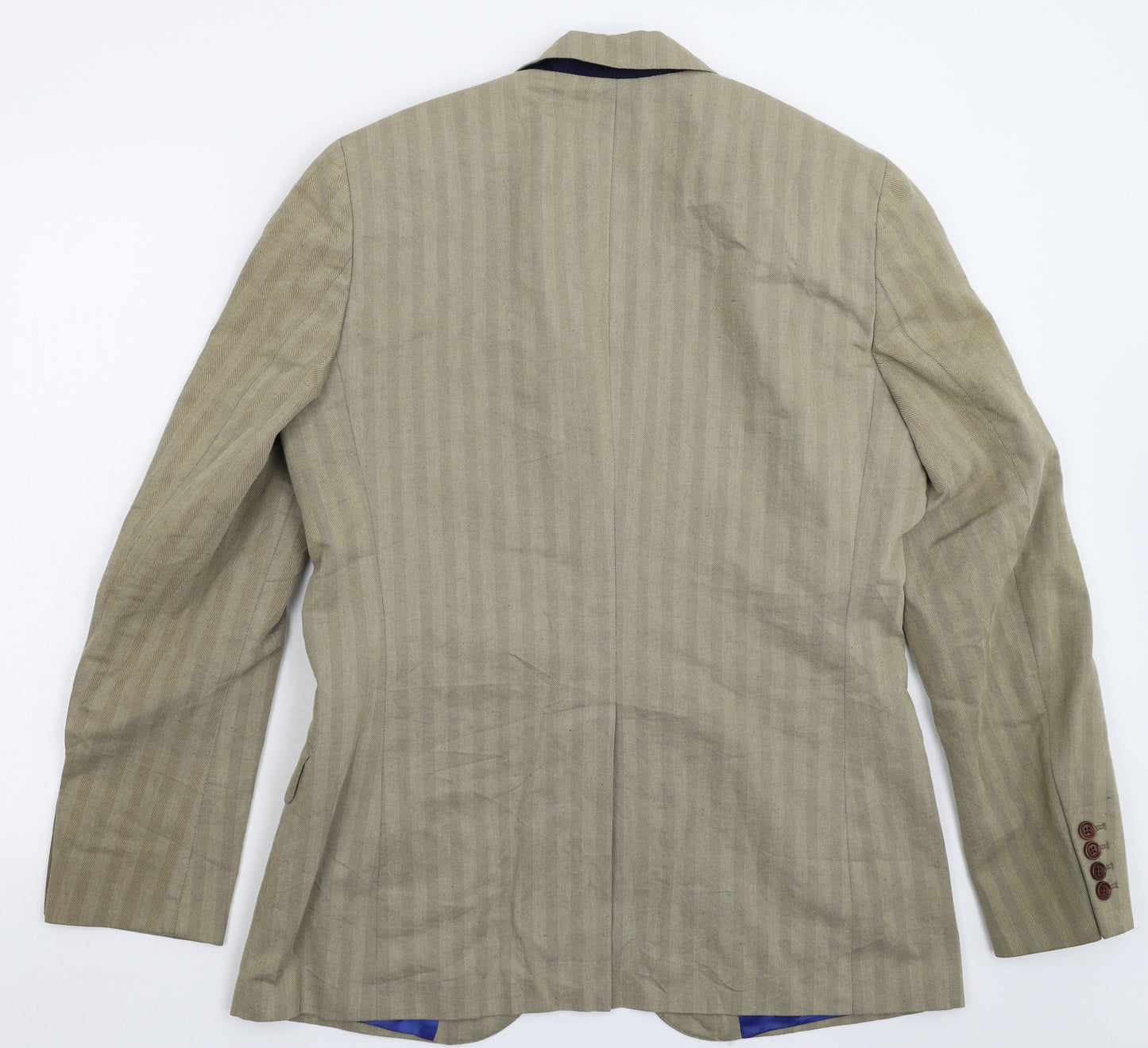 Crew Clothing Mens Grey Striped  Jacket Suit Jacket Size 40