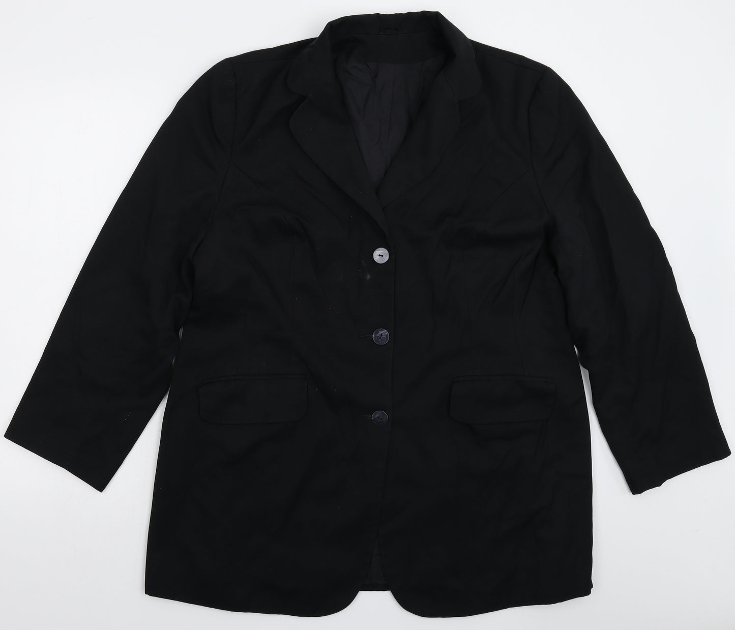 Preworn Womens Black   Jacket Blazer Size 16