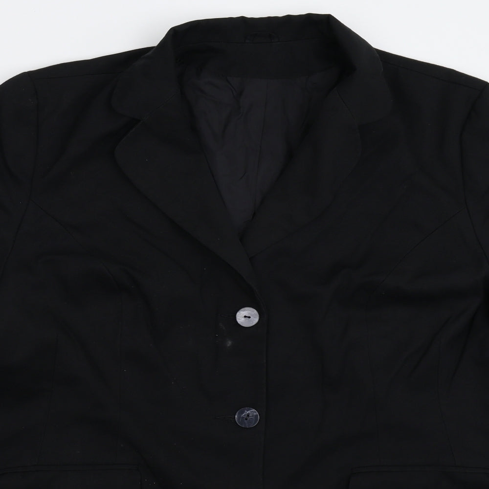 Preworn Womens Black   Jacket Blazer Size 16
