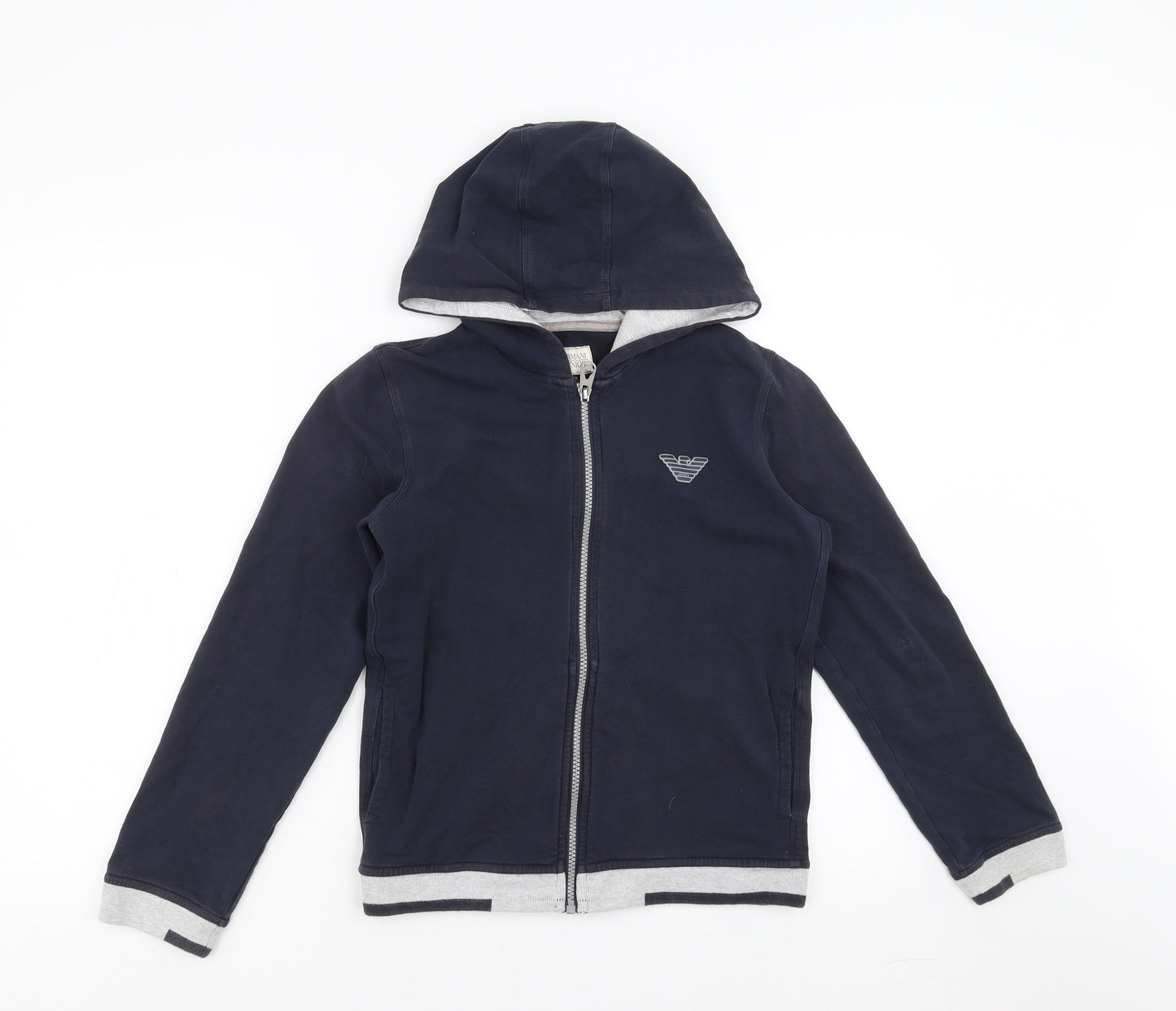 Armani jr Boys Blue   Full Zip Hoodie Size 12 Years