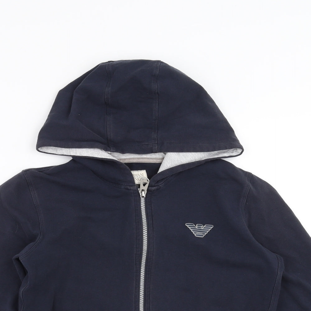 Armani jr Boys Blue   Full Zip Hoodie Size 12 Years