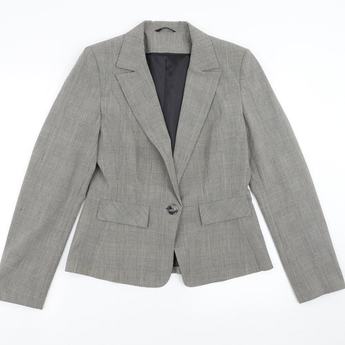 Dorothy Perkins Womens Grey Check  Jacket Suit Jacket Size 12