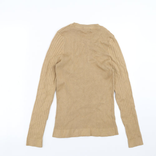 New Look Womens Beige Striped  Pullover Jumper Size 16