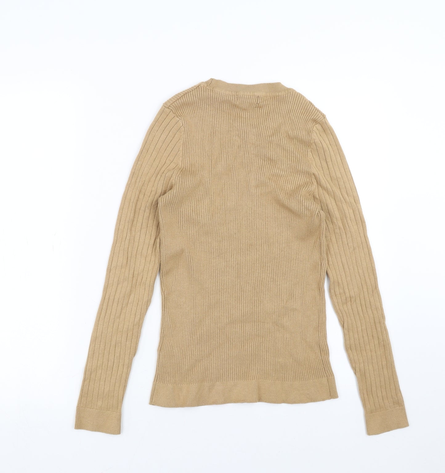 New Look Womens Beige Striped  Pullover Jumper Size 16