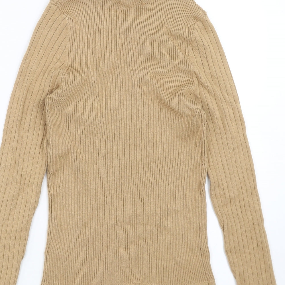New Look Womens Beige Striped  Pullover Jumper Size 16