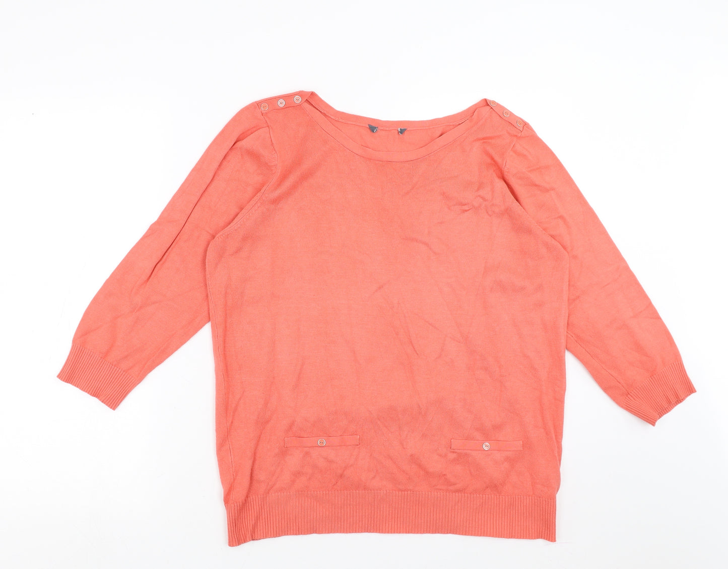 BHS Womens Orange   Pullover Jumper Size 16