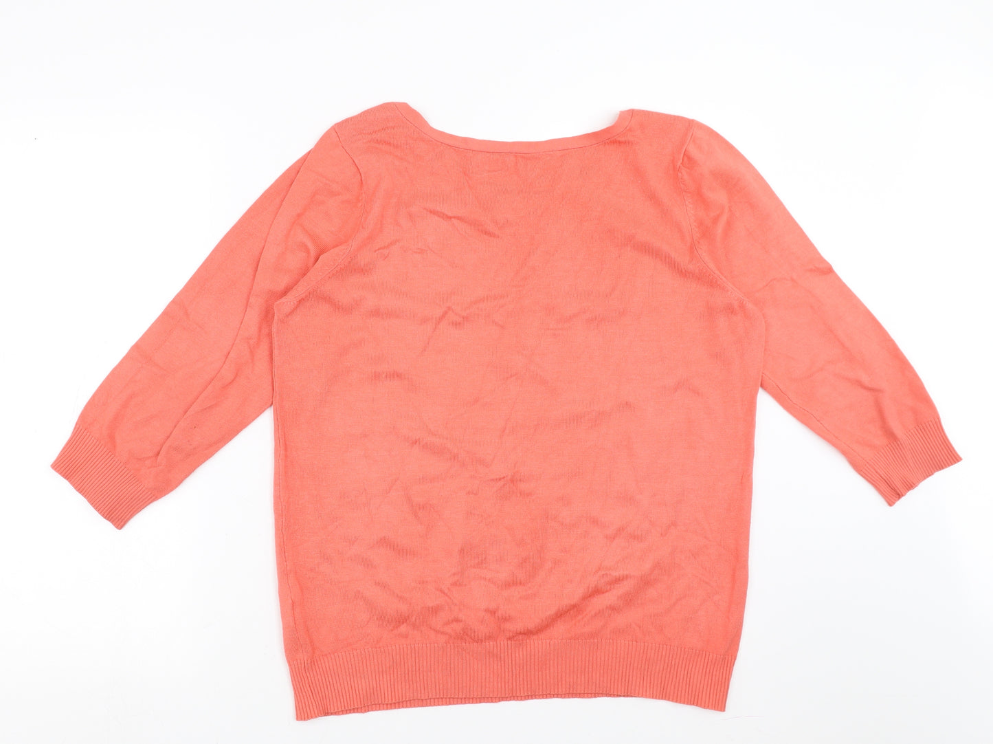 BHS Womens Orange   Pullover Jumper Size 16