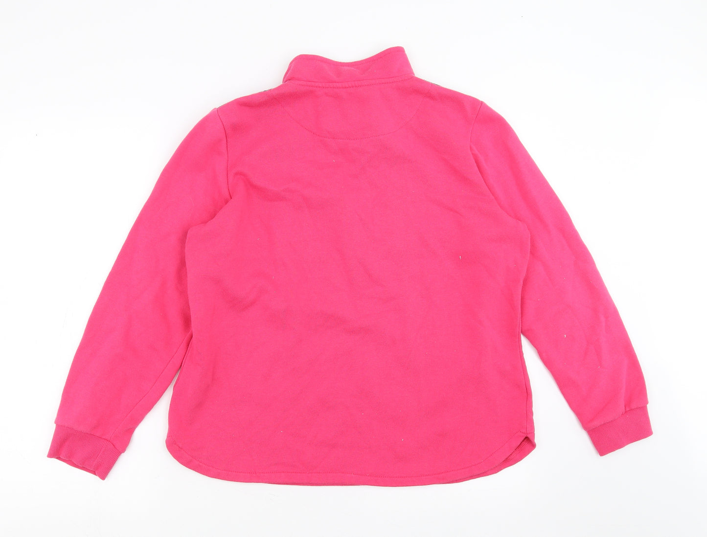 Land&Sea Womens Pink Striped  Pullover Sweatshirt Size 14