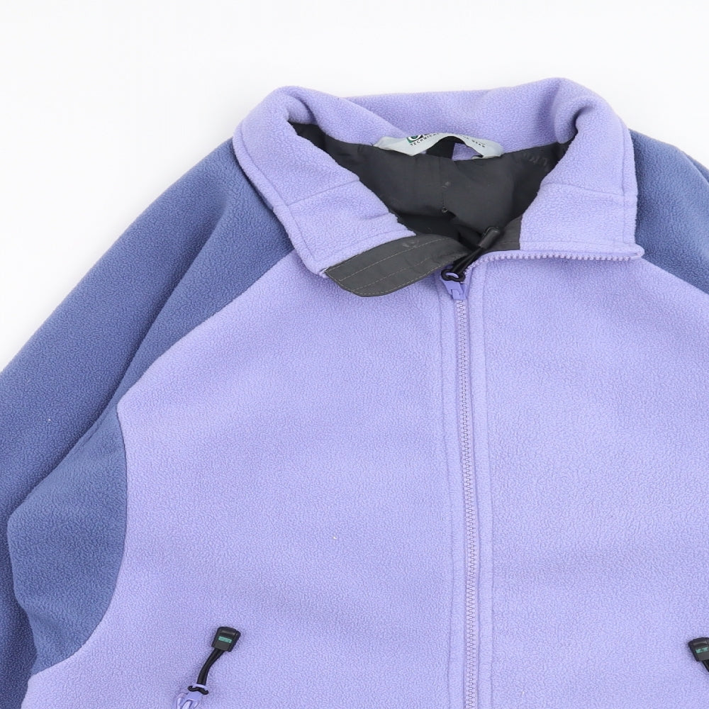 Outdoor Scene Womens Purple  Fleece Jacket  Size L