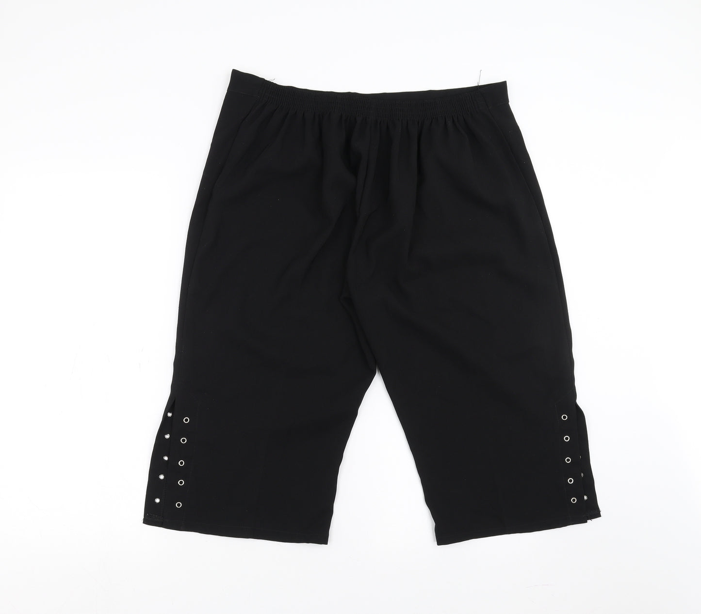 Preworn Womens Black   Cropped Trousers Size 2XL  - 17 in inside leg