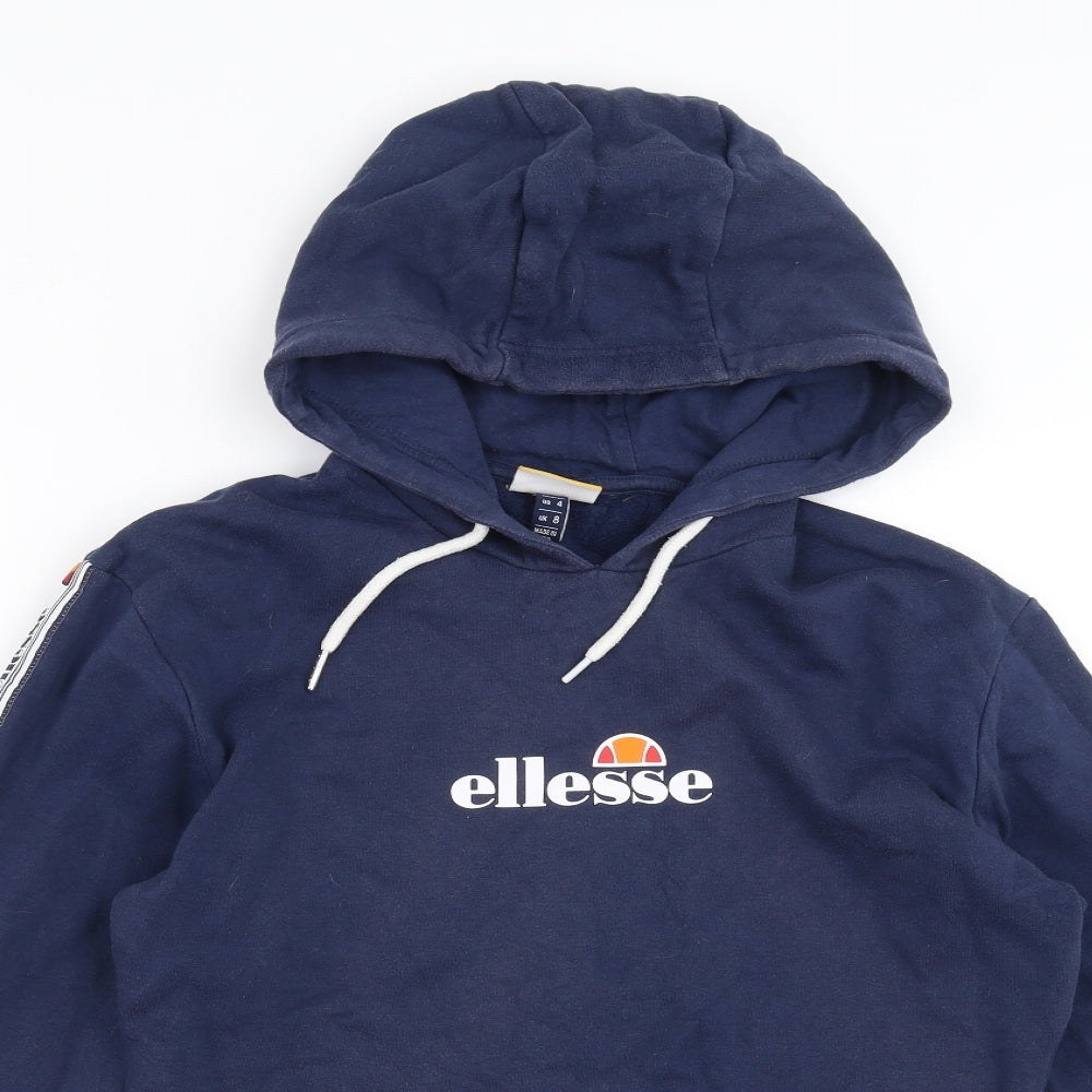 ellesse Womens Blue   Pullover Hoodie Size 8  - cropped