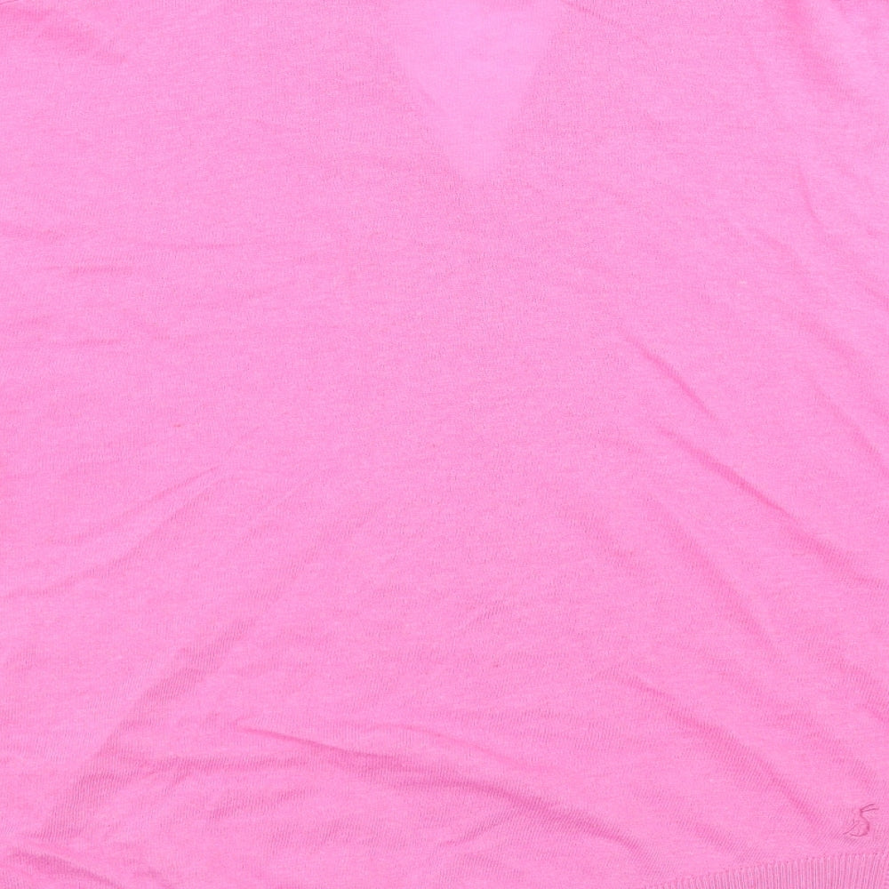 Joules Womens Pink  Knit Pullover Jumper Size S