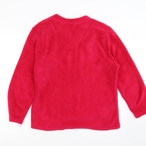 Cote de moi Womens Pink Solid Fleece Top Pyjama Top Size 16  - make my wish come true